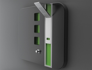 Illustration for article titled Slider Shower Concept— Now You See It, Now You Don't